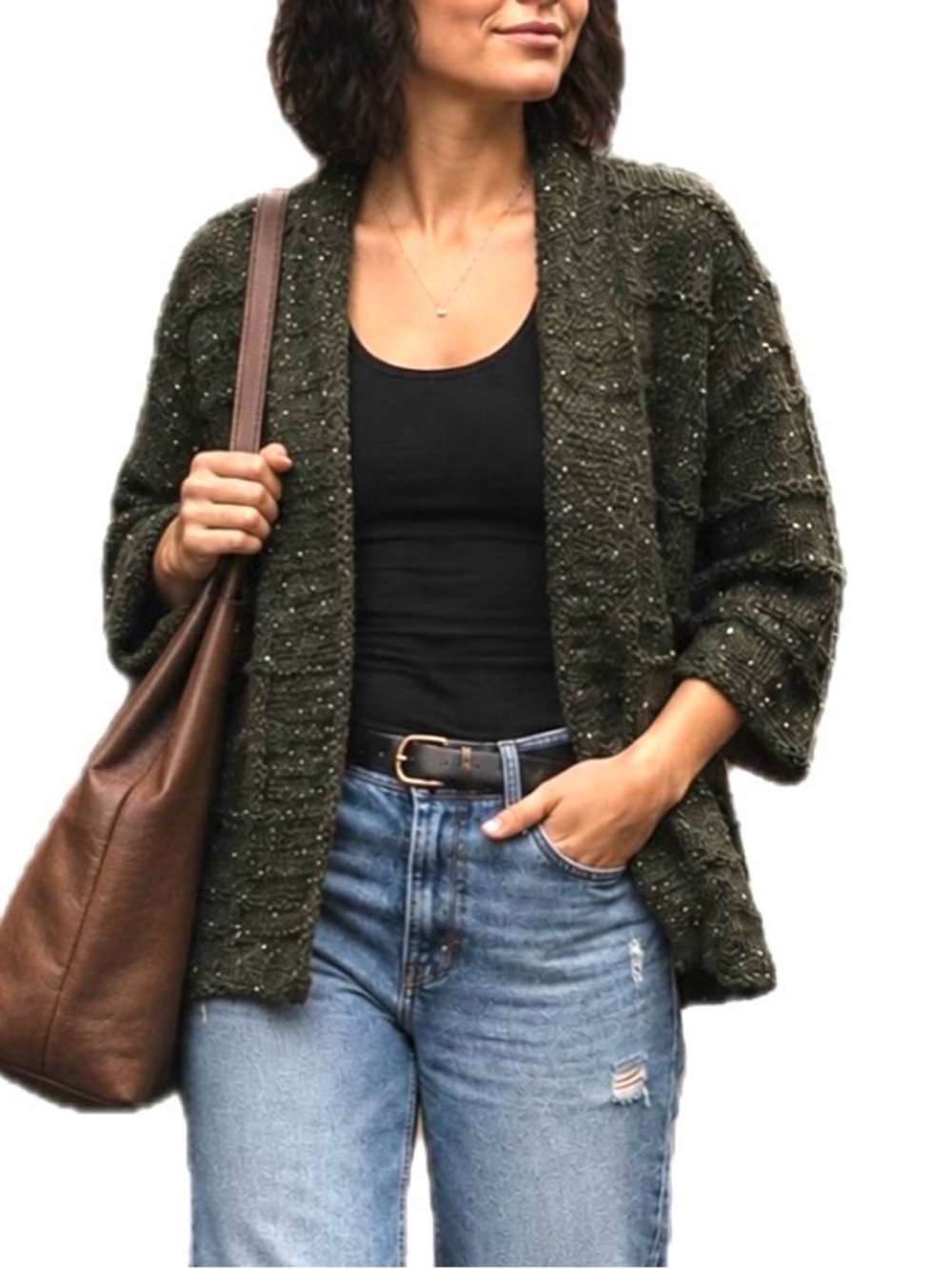 Hand Knitted Cardigan. Size M